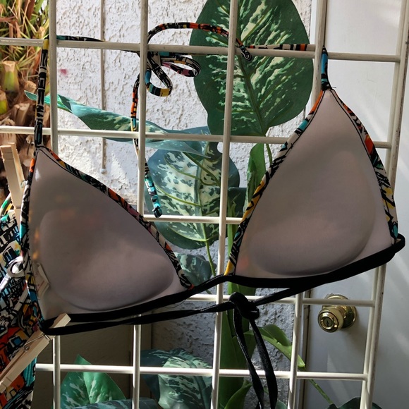 Multi Color Two Piece Bikini + 2 additional Tops - Picture 4 of 4